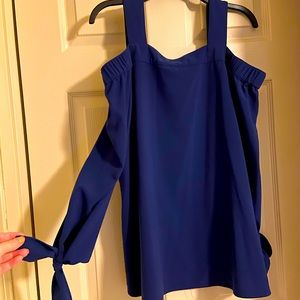 NWOT💙Rich Royal Blue Cold Shoulder Blouse